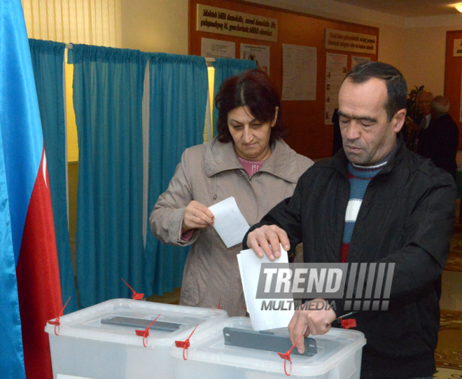 Azerbaijani parliamentary election kicks off. Baku, Azerbaijan, Nov.01, 2015